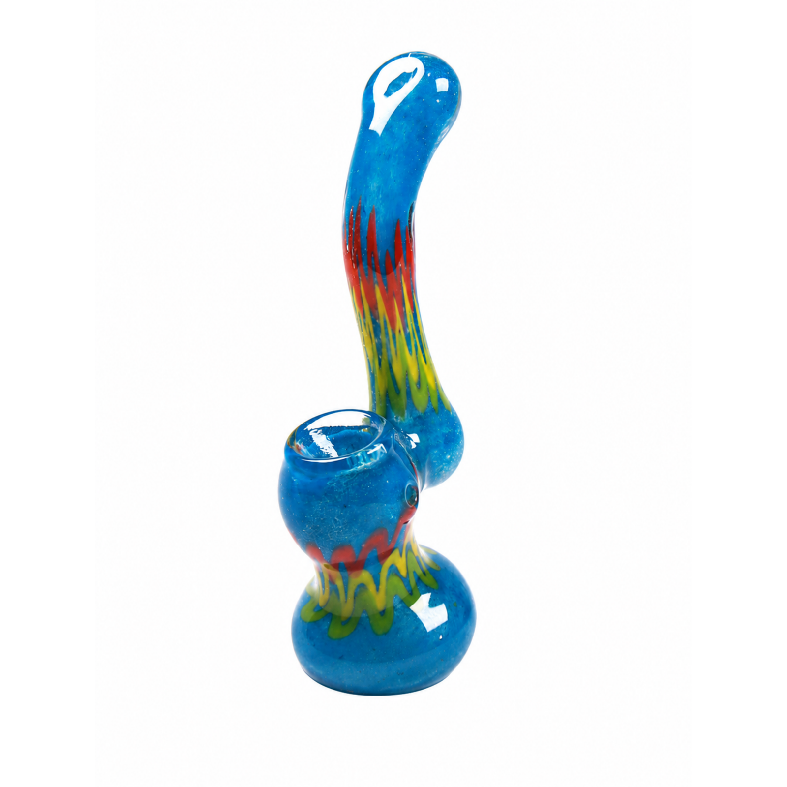 2: 6" Solid Blue Rasta Water Pipe - Image 3