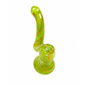 4: 6″ Solid Green with Orange Stripe Water Pipe