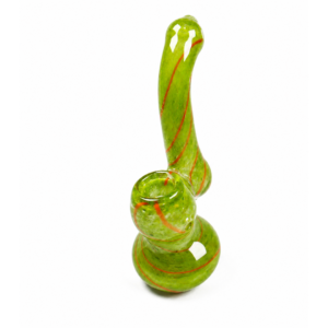 4: 6″ Solid Green with Orange Stripe Water Pipe