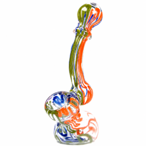 Handcrafted Color Swirl Glass Bubbler