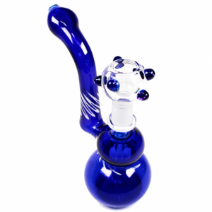 Cobalt Blue Glass Bubbler with Matching Bowl