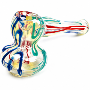 Confetti Stripe Glass Bubbler with Matching Bowl