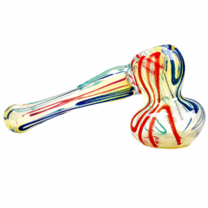 Confetti Stripe Glass Bubbler with Matching Bowl