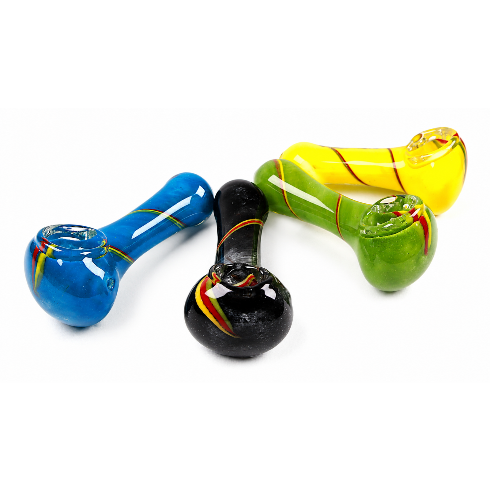 4″ Hand Pipe w/ Rasta Stripe - Image 5