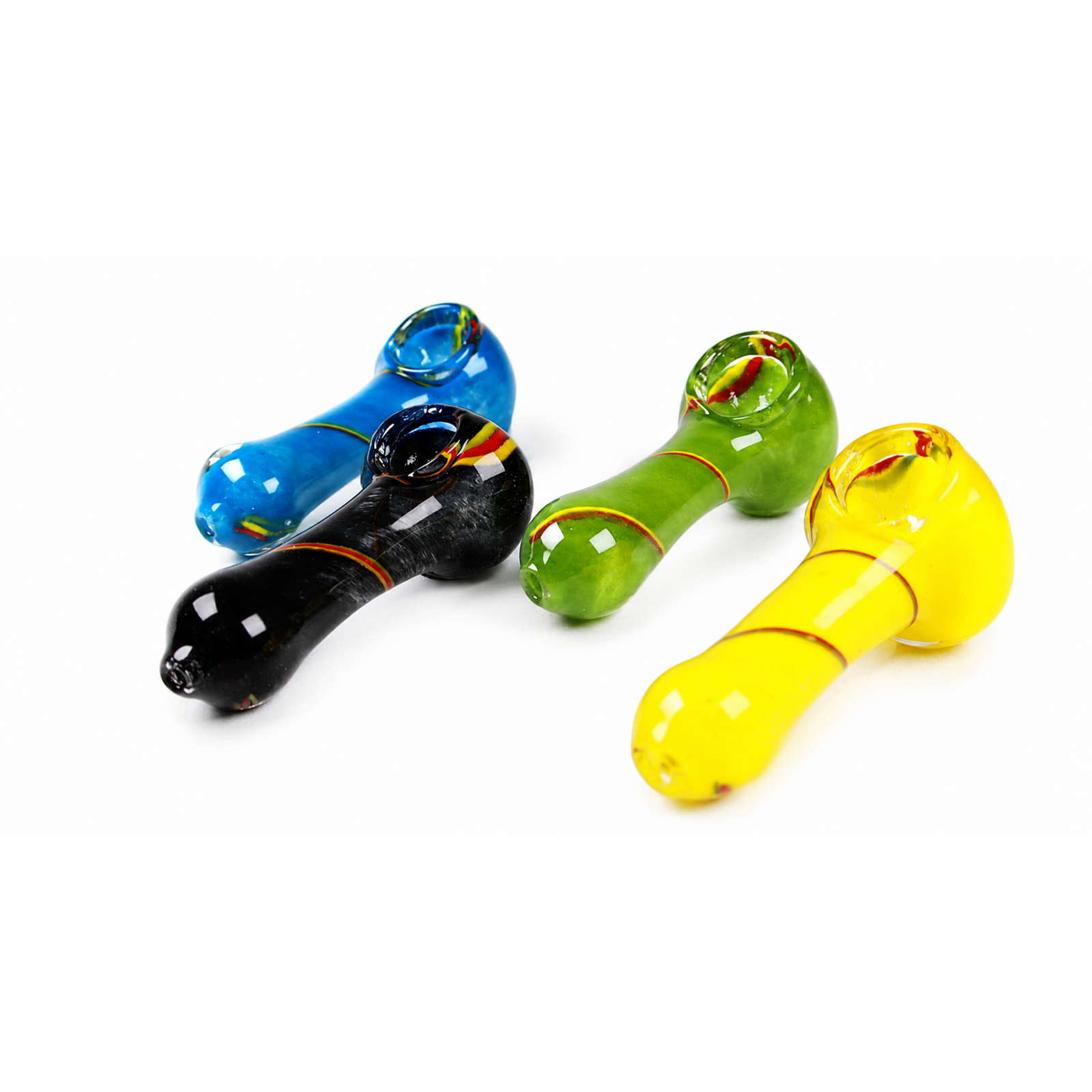4″ Hand Pipe w/ Rasta Stripe - Image 2