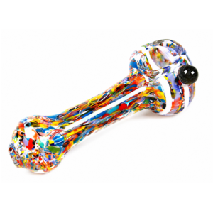 5″ Heavy Glass Pipe Colored Bowl w/ Speckled Finish Mouth
