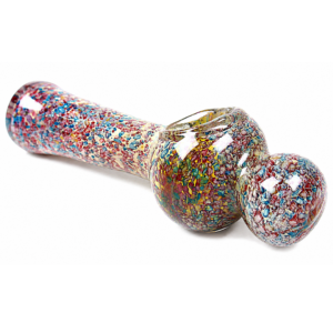 4″ Marble Finish Colored Glass with 1″ Ball on Top of Bowl