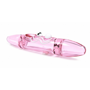 6 Inch Pink Glass Steamer Pipe
